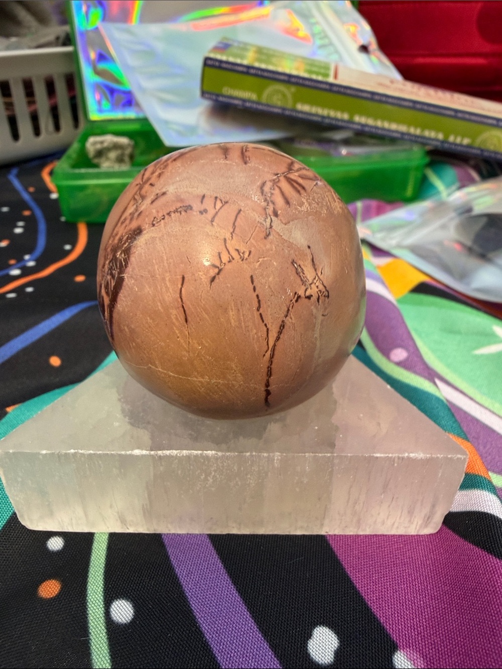 Decorative picture jasper Sphere - Home Art Accent